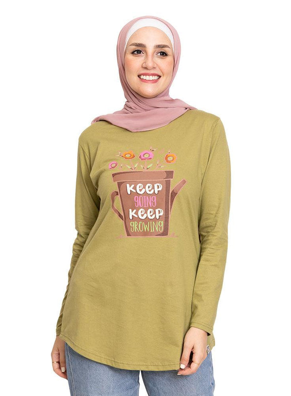 Fern Printed Long - Sleeve Design 46 - Khotwh